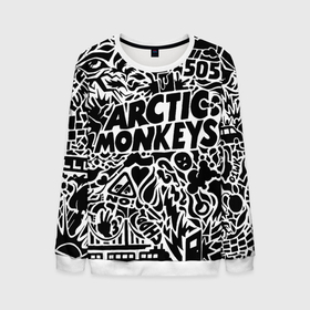 Мужской свитшот 3D с принтом Arctic monkeys Pattern в Курске, 100% полиэстер с мягким внутренним слоем | круглый вырез горловины, мягкая резинка на манжетах и поясе, свободная посадка по фигуре | alternative | arctic monkeys | metall | music | rock | альтернатива | арктик монкейс | арктические обезьяны | металл | музыка | рок