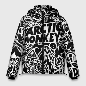 Мужская зимняя куртка 3D с принтом Arctic monkeys Pattern в Екатеринбурге, верх — 100% полиэстер; подкладка — 100% полиэстер; утеплитель — 100% полиэстер | длина ниже бедра, свободный силуэт Оверсайз. Есть воротник-стойка, отстегивающийся капюшон и ветрозащитная планка. 

Боковые карманы с листочкой на кнопках и внутренний карман на молнии. | Тематика изображения на принте: alternative | arctic monkeys | metall | music | rock | альтернатива | арктик монкейс | арктические обезьяны | металл | музыка | рок
