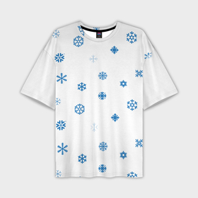 Мужская футболка OVERSIZE 3D с принтом Снег идёт в Екатеринбурге,  |  | мороз | новогодний | новый год | паттерн | рождественски | рождество | сезон | снег | снегопад | снежинки | хима | холод | холодно