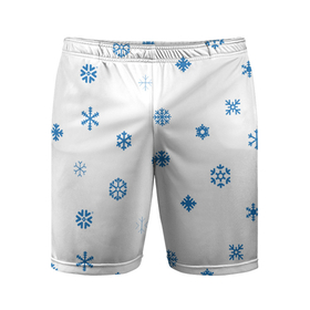 Мужские шорты спортивные с принтом Снег идёт в Кировске,  |  | мороз | новогодний | новый год | паттерн | рождественски | рождество | сезон | снег | снегопад | снежинки | хима | холод | холодно