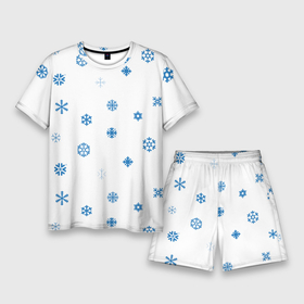 Мужской костюм с шортами 3D с принтом Снег идёт в Тюмени,  |  | мороз | новогодний | новый год | паттерн | рождественски | рождество | сезон | снег | снегопад | снежинки | хима | холод | холодно