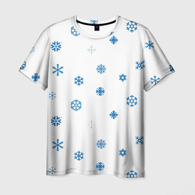 Мужская футболка 3D с принтом Снег идёт в Екатеринбурге, 100% полиэфир | прямой крой, круглый вырез горловины, длина до линии бедер | мороз | новогодний | новый год | паттерн | рождественски | рождество | сезон | снег | снегопад | снежинки | хима | холод | холодно