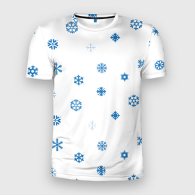Мужская футболка 3D Slim с принтом Снег идёт в Курске, 100% полиэстер с улучшенными характеристиками | приталенный силуэт, круглая горловина, широкие плечи, сужается к линии бедра | мороз | новогодний | новый год | паттерн | рождественски | рождество | сезон | снег | снегопад | снежинки | хима | холод | холодно