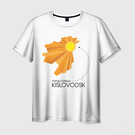 Мужская футболка 3D с принтом Я люблю Кисловодск в Тюмени, 100% полиэфир | прямой крой, круглый вырез горловины, длина до линии бедер | кавказ | кисловодск | кмв | курорт | я люблю кисловодск