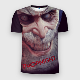 Мужская футболка 3D спортивная с принтом Propnight Horror Game , 100% полиэстер с улучшенными характеристиками | приталенный силуэт, круглая горловина, широкие плечи, сужается к линии бедра | dead by daylight | pronight выживание | pronight прятки | prop hunt | propnight game | propnight выживание | игра pronight | классический хоррор | новые прятки | пропнайт кооператив