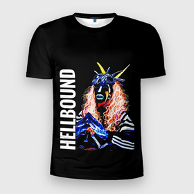 Мужская футболка 3D Slim с принтом Hellbound Зов ада блогер , 100% полиэстер с улучшенными характеристиками | приталенный силуэт, круглая горловина, широкие плечи, сужается к линии бедра | hellbound | блогер | зов ада | нетфликс | стрела