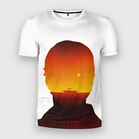 Мужская футболка 3D Slim с принтом Декстер  Dexter море в Новосибирске, 100% полиэстер с улучшенными характеристиками | приталенный силуэт, круглая горловина, широкие плечи, сужается к линии бедра | dexter | see | декстер