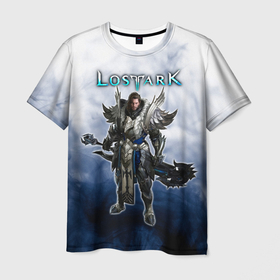 Мужская футболка 3D с принтом Lost Ark Воин Берсерк в Петрозаводске, 100% полиэфир | прямой крой, круглый вырез горловины, длина до линии бедер | berserk | lost ark | warrior | берсерк | воин | воин берсерк | лост арк