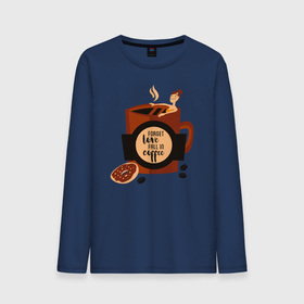 Мужской лонгслив хлопок с принтом Девушка в чашке кофе в Курске, 100% хлопок |  | Тематика изображения на принте: девушка | зерно | кофе | пончик | уличный стиль | чашка