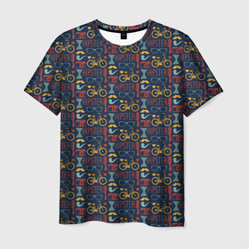 Мужская футболка 3D с принтом HIPSTER (модник) в Тюмени, 100% полиэфир | прямой крой, круглый вырез горловины, длина до линии бедер | fashion | hippie | hipster | jazz | nippster | pacific | pacifist | postmodernism | subculture | swag | urba | vintage | битник | винтаж | джаз | клетчатая рубашка | мода | нипстер | пацифик | пацифист | постмодернизм | растаман | стиляга | субку
