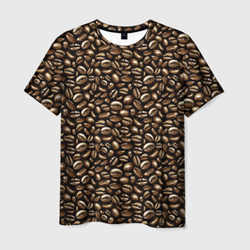 Мужская футболка 3D с принтом Кофе (Coffee) в Тюмени, 100% полиэфир | прямой крой, круглый вырез горловины, длина до линии бедер | americano | chocolate | coffee | espresso | latte | moccacino | mocha | nescafe | tea | американо | арабика | бариста | бармен | капучино | кофе | кофевар | кофейные зерна | кофейня | кружка кофе | латте | макиато | моккачино | мокко |