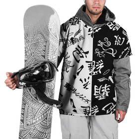 Накидка на куртку 3D с принтом Tokyo Revengers Black  White. , 100% полиэстер |  | tokyo revengers | valhalla | аниме | баджи кеске | вальгалла | вальгалла токийские мстители | кейсуке | кэйсукэ бадзи | такэмити ханагаки | токийские мстители