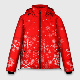 Мужская зимняя куртка 3D с принтом Летящие снежинки в Екатеринбурге, верх — 100% полиэстер; подкладка — 100% полиэстер; утеплитель — 100% полиэстер | длина ниже бедра, свободный силуэт Оверсайз. Есть воротник-стойка, отстегивающийся капюшон и ветрозащитная планка. 

Боковые карманы с листочкой на кнопках и внутренний карман на молнии. | Тематика изображения на принте: 2022 | happy new year | merry christmas | год тигра | зима близко | нг | новогодний | новогодний тигр | новый год | новый год 2022 | рождество | символ 2022 года | снежинки