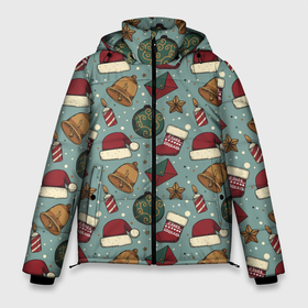 Мужская зимняя куртка 3D с принтом Винтaжный 2022 в Новосибирске, верх — 100% полиэстер; подкладка — 100% полиэстер; утеплитель — 100% полиэстер | длина ниже бедра, свободный силуэт Оверсайз. Есть воротник-стойка, отстегивающийся капюшон и ветрозащитная планка. 

Боковые карманы с листочкой на кнопках и внутренний карман на молнии. | Тематика изображения на принте: 2022 | винтаж | год | новый | ретро | старый | стиль | тигра