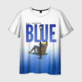 Мужская футболка 3D с принтом MAI YAMANE BLUE в Новосибирске, 100% полиэфир | прямой крой, круглый вырез горловины, длина до линии бедер | cowboy bebop | spike spiegel | аниме | ковбой бибоп | ковбойский бибоп | красный дракон | манга | охотник за головами | синдикат | спайк шпигель