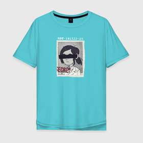 Мужская футболка хлопок Oversize с принтом Фото Рейган в Новосибирске, 100% хлопок | свободный крой, круглый ворот, “спинка” длиннее передней части | газета | девушка | надпись | персонаж | фото
