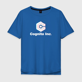 Мужская футболка хлопок Oversize с принтом Cognito Inc , 100% хлопок | свободный крой, круглый ворот, “спинка” длиннее передней части | Тематика изображения на принте: знак | корпорация | логотип | надпись | название