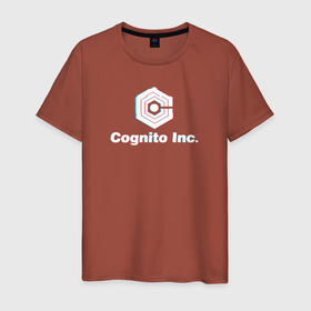 Мужская футболка хлопок с принтом Cognito Inc , 100% хлопок | прямой крой, круглый вырез горловины, длина до линии бедер, слегка спущенное плечо. | Тематика изображения на принте: знак | корпорация | логотип | надпись | название