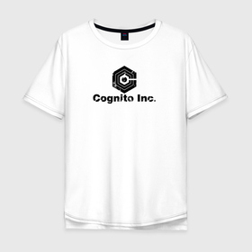 Мужская футболка хлопок Oversize с принтом Лого Cognito Inc в Петрозаводске, 100% хлопок | свободный крой, круглый ворот, “спинка” длиннее передней части | знак | корпорация | лого | надпись | название