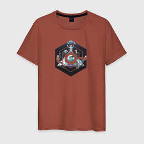 Мужская футболка хлопок с принтом Знак Cognito Inc в Петрозаводске, 100% хлопок | прямой крой, круглый вырез горловины, длина до линии бедер, слегка спущенное плечо. | знак | персонажи | постре | стол | треугольник