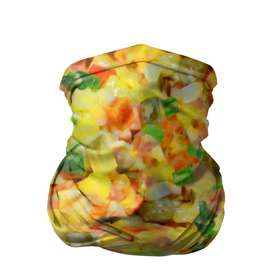 Бандана-труба 3D с принтом Оливье в Санкт-Петербурге, 100% полиэстер, ткань с особыми свойствами — Activecool | плотность 150‒180 г/м2; хорошо тянется, но сохраняет форму | вкусняшка | еда | новогодние салатики | новый год | оливье | оливьешечка | оливьешка | салат | салатики | фон