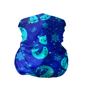 Бандана-труба 3D с принтом Заморозки Снеговики во льдах в Петрозаводске, 100% полиэстер, ткань с особыми свойствами — Activecool | плотность 150‒180 г/м2; хорошо тянется, но сохраняет форму | Тематика изображения на принте: замороженные снеговики | много снеговиков | новогодний снеговик | синие снеговики | синий лед | снеговик в шапке | снеговик во льдах | снеговик с морковкой | снеговик с шарфом