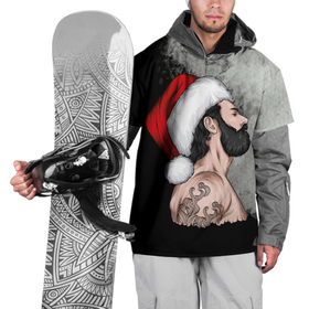 Накидка на куртку 3D с принтом Санта не дед в Санкт-Петербурге, 100% полиэстер |  | new year | арт | графика | дед мороз | зима | новый год | рождество | санта