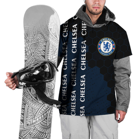 Накидка на куртку 3D с принтом ЧЕЛСИ   Соты в Тюмени, 100% полиэстер |  | chelsea | club | footbal | logo | знак | клуб | логотип | логотипы | паттерн | символ | символы | соты | форма | футбол | футбольная | футбольный | челси