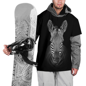 Накидка на куртку 3D с принтом Зебра zebra в Санкт-Петербурге, 100% полиэстер |  | дикие животные | зебра | лошадка | лошадь