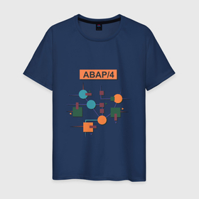 Мужская футболка хлопок с принтом SAP ABAP в Санкт-Петербурге, 100% хлопок | прямой крой, круглый вырез горловины, длина до линии бедер, слегка спущенное плечо. | ababp | ababpsap | sap | sapababp | абап | сап