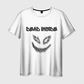 Мужская футболка 3D с принтом Zxc Smile , 100% полиэфир | прямой крой, круглый вырез горловины, длина до линии бедер | dead inside | demon | depression | dota 2 | drain | phonk | smile | tilted | zxc | zxcursed