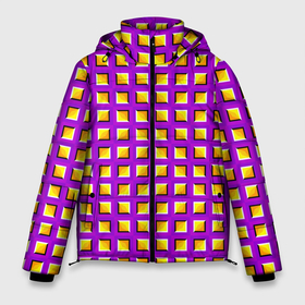 Мужская зимняя куртка 3D с принтом Фиолетовый Фон с Желтыми Квадратами (Иллюзия Движения) в Екатеринбурге, верх — 100% полиэстер; подкладка — 100% полиэстер; утеплитель — 100% полиэстер | длина ниже бедра, свободный силуэт Оверсайз. Есть воротник-стойка, отстегивающийся капюшон и ветрозащитная планка. 

Боковые карманы с листочкой на кнопках и внутренний карман на молнии. | Тематика изображения на принте: абстракция | аум | галлюцинация | зазеркалье | игра ума | иллюзии | индиго | майя | мантра | медитация | мираж | неон | нирвана | обман зрения | ом | оптические иллюзии | просветление | психоделика