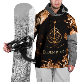 Накидка на куртку 3D с принтом Elden Ring Logo в Тюмени, 100% полиэстер |  | Тематика изображения на принте: elden ring | игра элден ринг | кольцо элдена | элден | элден ринг