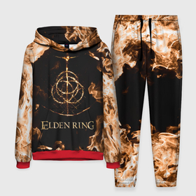 Мужской костюм 3D (с толстовкой) с принтом Elden Ring Logo ,  |  | Тематика изображения на принте: elden ring | игра элден ринг | кольцо элдена | элден | элден ринг