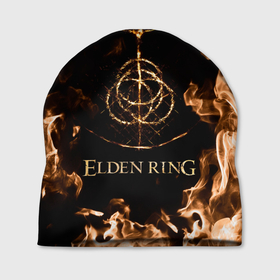 Шапка 3D с принтом Elden Ring Logo в Екатеринбурге, 100% полиэстер | универсальный размер, печать по всей поверхности изделия | Тематика изображения на принте: elden ring | игра элден ринг | кольцо элдена | элден | элден ринг
