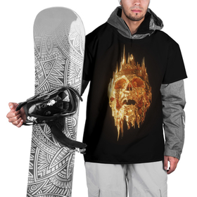 Накидка на куртку 3D с принтом GOLDEN SKULL | ЗОЛОТОЙ ЧЕРЕП в Тюмени, 100% полиэстер |  | art | bones | design | gold | skull | золото | череп