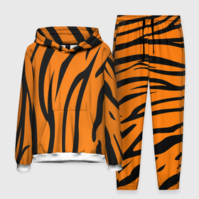 Мужской костюм 3D (с толстовкой) с принтом Текстура тигра tiger в Петрозаводске,  |  | Тематика изображения на принте: tiger | кошка | оранжевый черный | символ 22 года | текстура | тигр