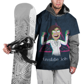 Накидка на куртку 3D с принтом Ридли Cognito Inc в Тюмени, 100% полиэстер |  | Тематика изображения на принте: глюк | девушка | знак | персонаж | треугольник