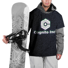 Накидка на куртку 3D с принтом Экран Cognito Inc в Санкт-Петербурге, 100% полиэстер |  | Тематика изображения на принте: знак | лого | надпись | помехи | экран