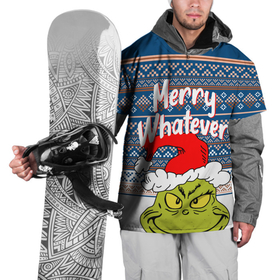 Накидка на куртку 3D с принтом MERRY WHATEVER | GRINCH в Екатеринбурге, 100% полиэстер |  | 2020 | 2021 | 2022 | christmas | grinch | merry | santa | whatever | гринч | дед мороз | леденец | нг | новогодний | новый год | олени | рождество | санта клаус | свитер | узоры