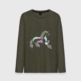 Мужской лонгслив хлопок с принтом Пятнистый единорог на тёмном фоне в Тюмени, 100% хлопок |  | волшебно | волшебство | единорог | животное | животные | звери | зверь | конь | лошадь | магия | мило | милота | сказка