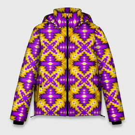 Мужская зимняя куртка 3D с принтом Фиолетовый геометрический фон (иллюзия движения) в Санкт-Петербурге, верх — 100% полиэстер; подкладка — 100% полиэстер; утеплитель — 100% полиэстер | длина ниже бедра, свободный силуэт Оверсайз. Есть воротник-стойка, отстегивающийся капюшон и ветрозащитная планка. 

Боковые карманы с листочкой на кнопках и внутренний карман на молнии. | абстракция | аум | галлюцинация | зазеркалье | игра ума | иллюзии | индиго | майя | мантра | медитация | мираж | неон | нирвана | обман зрения | ом | оптические иллюзии | просветление | психоделика