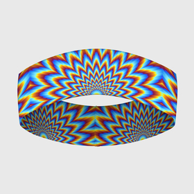 Повязка на голову 3D с принтом Пульсирующий синий цветок (иллюзия движения) ,  |  | Тематика изображения на принте: абстракция | аум | галлюцинация | зазеркалье | игра ума | иллюзии | индиго | майя | мантра | медитация | мираж | неон | нирвана | обман зрения | ом | оптические иллюзии | просветление | психоделика