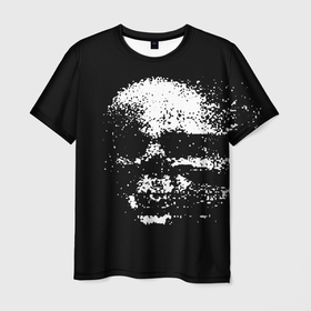 Мужская футболка 3D с принтом Skulls glitch в Екатеринбурге, 100% полиэфир | прямой крой, круглый вырез горловины, длина до линии бедер | dark | fashion | glitch | hype | skull | глитч | мода | тёмный | хайп | череп