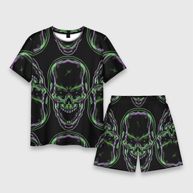 Мужской костюм с шортами 3D с принтом Skulls vanguard pattern 2077 в Белгороде,  |  | Тематика изображения на принте: fashion | hype | neon | pattern | skull | vanguard | авангард | неон | узор | хайп | череп