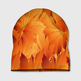 Шапка 3D с принтом Кленовая сладость в Тюмени, 100% полиэстер | универсальный размер, печать по всей поверхности изделия | желтый | клен | кленовый лист | лист | листопад | листья | оранжевый | осень