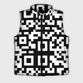 Мужской жилет утепленный 3D с принтом qr code куаркод в Тюмени,  |  | covid | qr code | антикороновирус | ковид | куаркод | привика