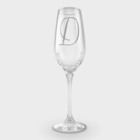 Фужер для шампанского с принтом Инициалы D ,  |  | Тематика изображения на принте: буква | имя | инициалы | роспись | слово