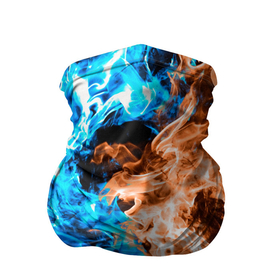 Бандана-труба 3D с принтом Огненное пламя в Курске, 100% полиэстер, ткань с особыми свойствами — Activecool | плотность 150‒180 г/м2; хорошо тянется, но сохраняет форму | Тематика изображения на принте: blue fire | blue flame | fire | fire and ice | fire and water | flame | neon | в огне | горящий | инь ян | инь янь | искры | неон | неоновый огонь | огненный | огонь | огонь и вода | огонь и лед | пламя | пожар | противостояние