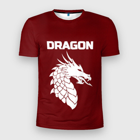 Мужская футболка 3D спортивная с принтом WHITE_DRAGON в Новосибирске, 100% полиэстер с улучшенными характеристиками | приталенный силуэт, круглая горловина, широкие плечи, сужается к линии бедра | Тематика изображения на принте: dragon | white | white dragon | белый | белый дракон | дракон | дракон вектор